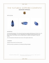 1.36 Ct. Blue Sapphire from Ceylon (Sri Lanka) Appraisal