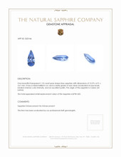 1.33 Ct. Blue Sapphire from Ceylon (Sri Lanka) Appraisal