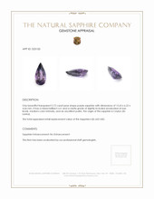 2.72 Ct. Purple Sapphire from Ceylon (Sri Lanka) Appraisal