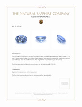 2.20 Ct. Blue Sapphire from Ceylon (Sri Lanka) Appraisal