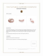 1.19 Ct. Peach Sapphire from Ceylon (Sri Lanka) Appraisal