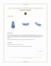 3.04 Ct. Blue Sapphire from Ceylon (Sri Lanka) Appraisal
