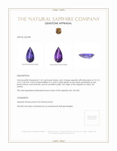 1.42 Ct. Color Change Sapphire from Ceylon (Sri Lanka) Appraisal