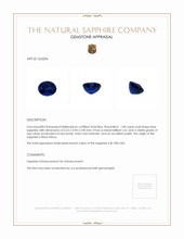 1.00 Ct. Sapphire from West Africa Appraisal