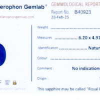 1.00 Ct. Sapphire from West Africa Scan Report