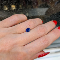 1.00 Ct. Blue Sapphire from West Africa Life Style
