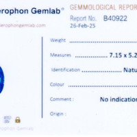 1.28 Ct. Sapphire from West Africa Scan Report