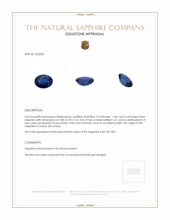 1.44 Ct. Sapphire from Ceylon (Sri Lanka) Appraisal