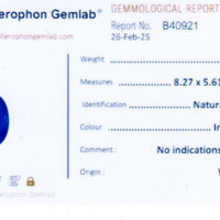 1.50 Ct. Sapphire from West Africa Scan Report