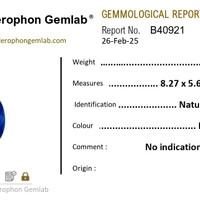 1.49 Ct. Blue Sapphire from West Africa Scan Report