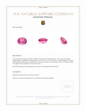 2.05 Ct. Padparadscha Sapphire from Ceylon (Sri Lanka) Appraisal