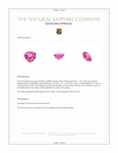 1.19 Ct. Padparadscha Sapphire from Ceylon (Sri Lanka) Appraisal