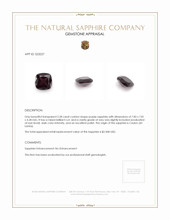 2.28 Ct. Purple Sapphire from Ceylon (Sri Lanka) Appraisal