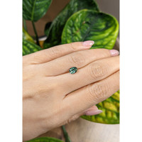 1.16 Ct. Bluish Green Sapphire from Madagascar Life Style
