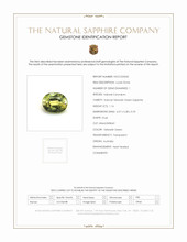 1.16 Ct. Yellowish Green Sapphire from Australia Scan Report