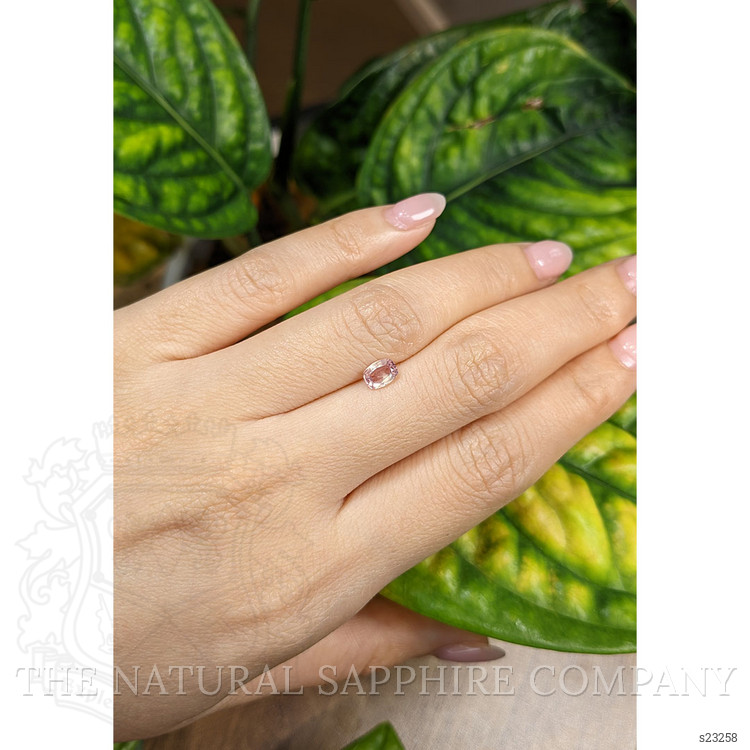 0.64 Ct. Peach Sapphire from Ceylon (Sri Lanka)