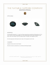 1.15 Ct. Greenish Blue Sapphire from Africa Appraisal