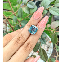 10.01 Ct. Bluish Green Sapphire from Africa Life Style
