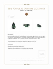 3.08 Ct. Green Sapphire from Africa Appraisal