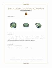 1.08 Ct. Bluish Green Sapphire from Africa Appraisal