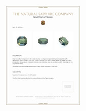 1.08 Ct. Bluish Green Sapphire from Africa Appraisal