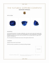 6.03 Ct. Blue Sapphire from Madagascar Appraisal