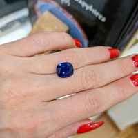 6.03 Ct. Blue Sapphire from Madagascar Life Style