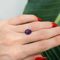 3.43 Ct. Purple Sapphire from Ceylon (Sri Lanka) Life Style