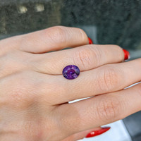 3.43 Ct. Purple Sapphire from Ceylon (Sri Lanka) Life Style