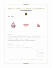 1.01 Ct. Padparadscha Sapphire from Madagascar Appraisal