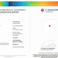1.01 Ct. Padparadscha Sapphire from Madagascar Scan Report