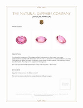 3.48 Ct. Padparadscha Sapphire from Madagascar Appraisal