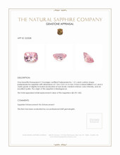 1.51 Ct. Padparadscha Sapphire from Madagascar Appraisal