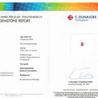 1.51 Ct. Padparadscha Sapphire from Madagascar Scan Report