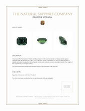4.00 Ct. Bluish Green Sapphire from Ceylon (Sri Lanka) Appraisal