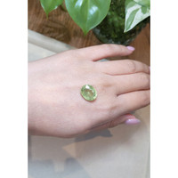 10.19 Ct. Green Sapphire from Madagascar Life Style