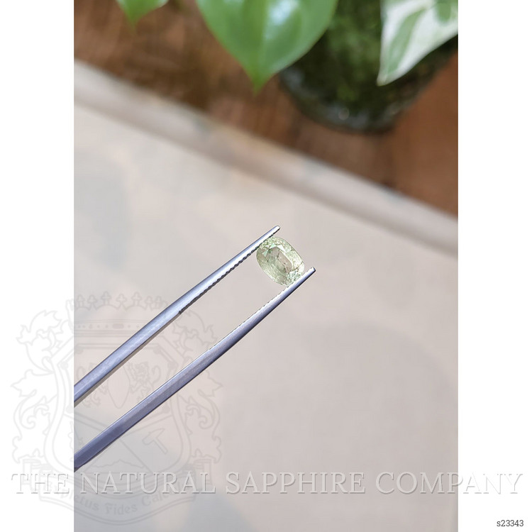 2.19 Ct. Yellowish Green Sapphire from Ceylon (Sri Lanka)