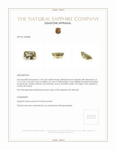 1.28 Ct. Yellowish Brown Sapphire from Ceylon (Sri Lanka) Appraisal