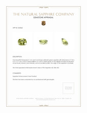 1.26 Ct. Yellowish Green Sapphire from Australia Appraisal