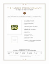 1.35 Ct. Yellowish Green Sapphire from Ceylon (Sri Lanka) Scan Report