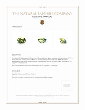 1.25 Ct. Yellowish Green Sapphire from Madagascar Appraisal