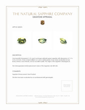 1.25 Ct. Sapphire from Madagascar Appraisal