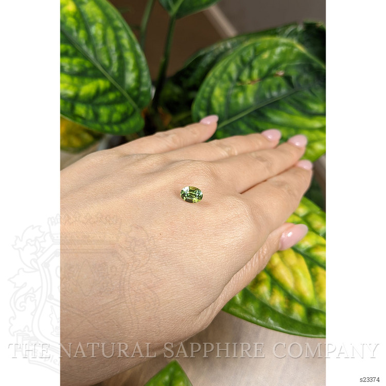 1.25 Ct. Yellowish Green Sapphire from Madagascar