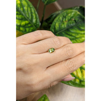 1.25 Ct. Yellowish Green Sapphire from Madagascar Life Style