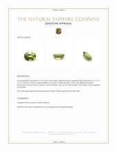 1.46 Ct. Yellowish Green Sapphire from Australia Appraisal