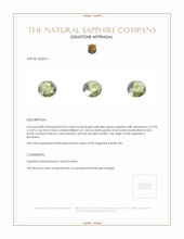 0.54 Ct. Yellowish Green Sapphire from Montana Appraisal