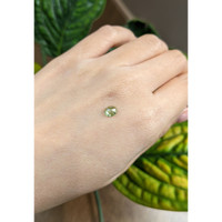 0.71 Ct. Yellowish Green Sapphire from Montana Life Style