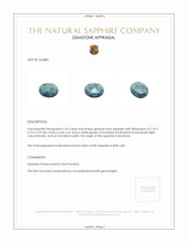 1.02 Ct. Greenish Blue Sapphire from Montana Appraisal