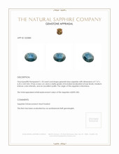 1.18 Ct. Greenish Blue Sapphire from Montana Appraisal