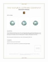 1.00 Ct. Bluish Green Cabochon Sapphire from Montana Appraisal